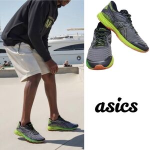 Asics Dynaflyte T6F3Y Gray Silver Multicolor Running Shoes Sneakers Size…